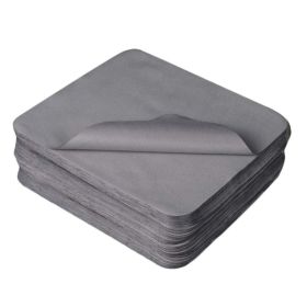 100 Pcs Grey Microfiber Glasses Cloth Cell Phone Screen Cleaning Cloth for Hot Pot Restaurant Optical Shop