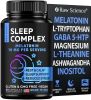 Melatonin 10mg Sleep Supplement L Theanine GABA Calm L Tryptophan Deep Sleep Supplements for Adults with Ashwagandha Passion Flower Lemon Balm Chamomi