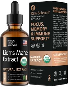 Organic Lions Mane Supplement Extract Liquid Nootropics Brain Support Supplement Lion Mane for Enhanced Mental Focus & Clarity Lion's Mane Liquid Noot