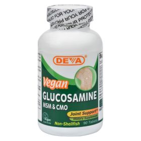 Deva Vegan Vitamins - Glucosamine Msm And Cmo - 90 Tablets