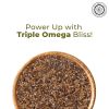 Pride Of India - Triple Omega Superseed Mix - Protein, Fiber, Calcium, Iron, Omega-3, Omega-6, Thiamin Rich Superfood w/Chia Flax & Sesame Seeds,